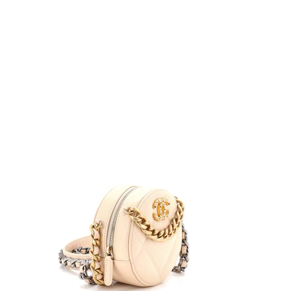 Chanel 19 Round Clutch With Chain #258149C21B - Picture 2 of 7